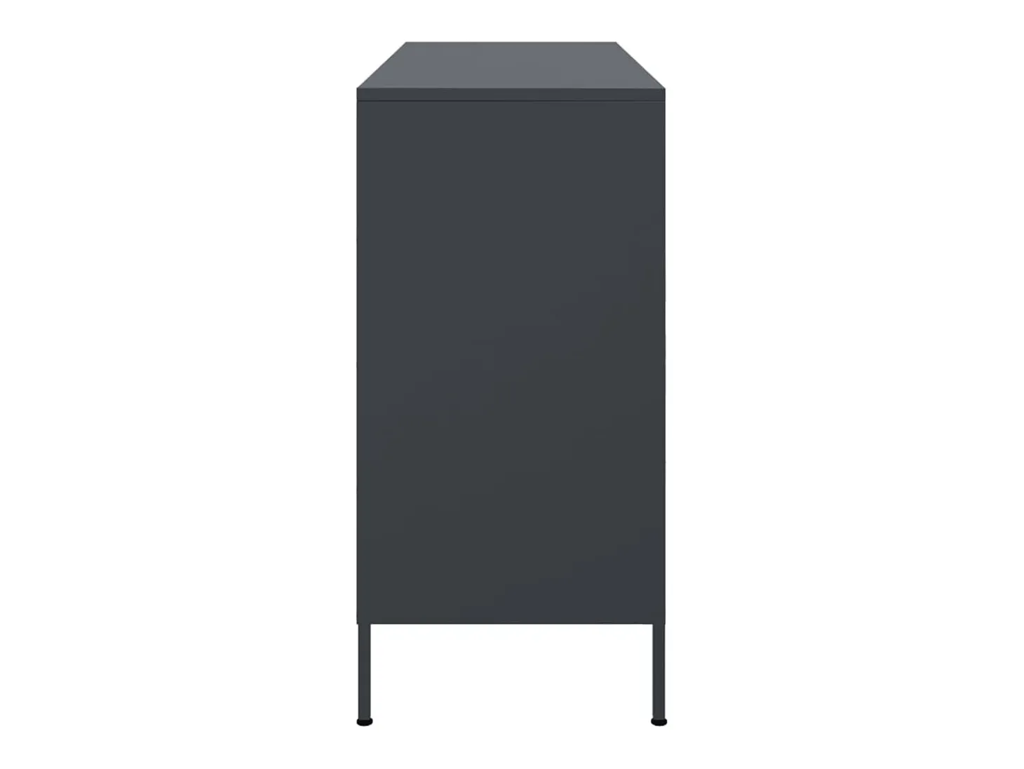 Aparador cómoda armario mueble organizador cocina salón salón 100,5 x 39 x 79 cm acero antracita 02_0029687