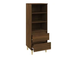 Aparador cómoda cómoda armario mueble organizador cocina salón salón alto 40 x 36 x 110 cm madera contrachapada marrón 02_0033711