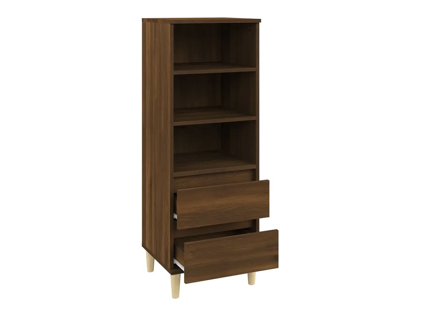 Aparador cómoda cómoda armario mueble organizador cocina salón salón alto 40 x 36 x 110 cm madera contrachapada marrón 02_0033711