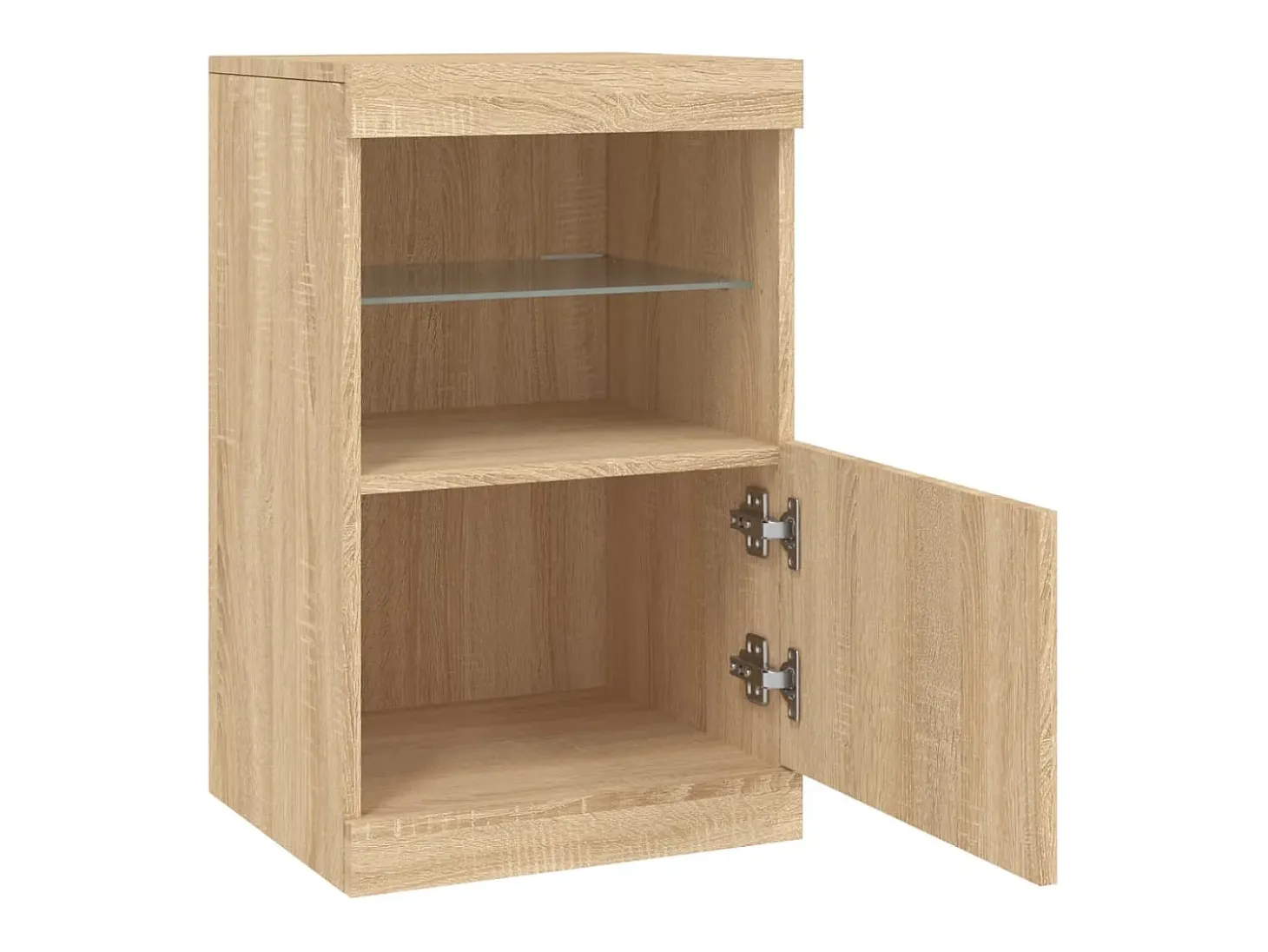 Aparador cómoda cómoda armario mueble organizador cocina salón salón con luces LED sonoma 41 x 37 x 67 cm marrón 02_0029961