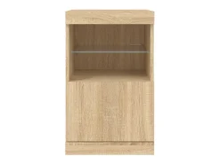 Aparador cómoda cómoda armario mueble organizador cocina salón salón con luces LED sonoma 41 x 37 x 67 cm marrón 02_0029961