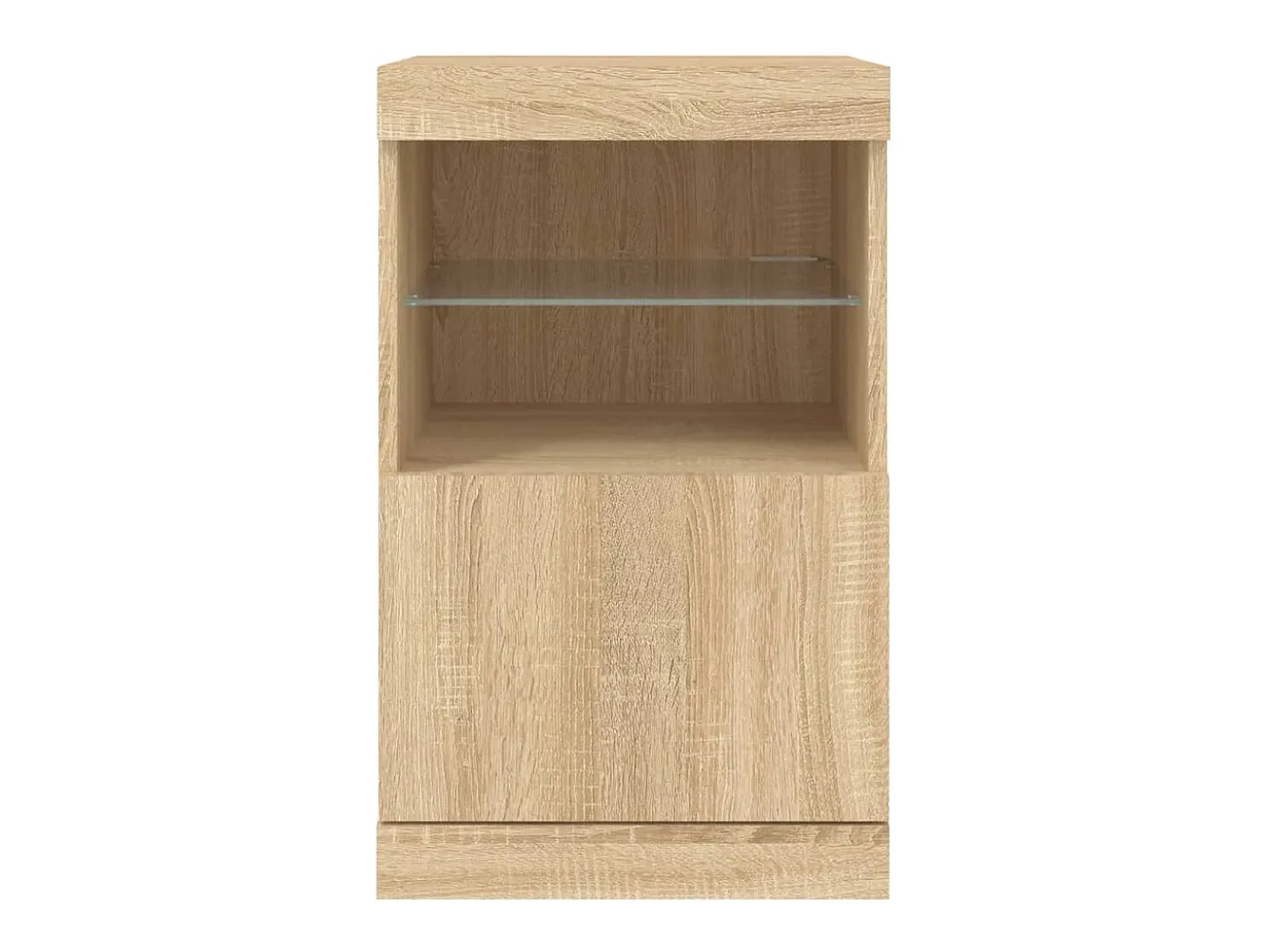 Aparador cómoda cómoda armario mueble organizador cocina salón salón con luces LED sonoma 41 x 37 x 67 cm marrón 02_0029961