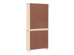 Aparador cómoda cómoda armario mueble organizador cocina salón salón 77 x 35 x 165 cm madera maciza de pino marrón 02_0029671