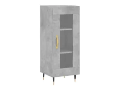 Aparador cómoda cómoda armario mueble organizador cocina salón salón alto 34,5 x 34 x 180 cm madera contrachapada gris 02_0034366