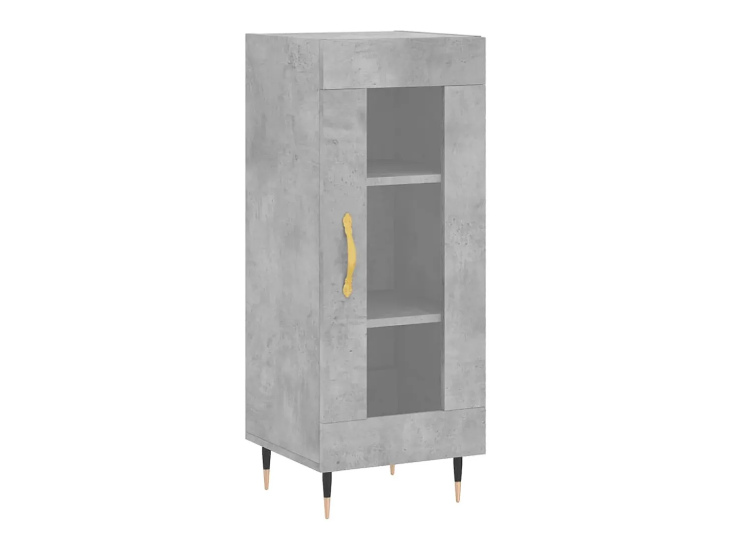 Aparador cómoda cómoda armario mueble organizador cocina salón salón alto 34,5 x 34 x 180 cm madera contrachapada gris 02_0034366
