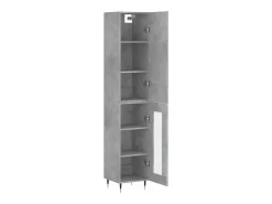 Aparador cómoda cómoda armario mueble organizador cocina salón salón alto 34,5 x 34 x 180 cm madera contrachapada gris 02_0034366
