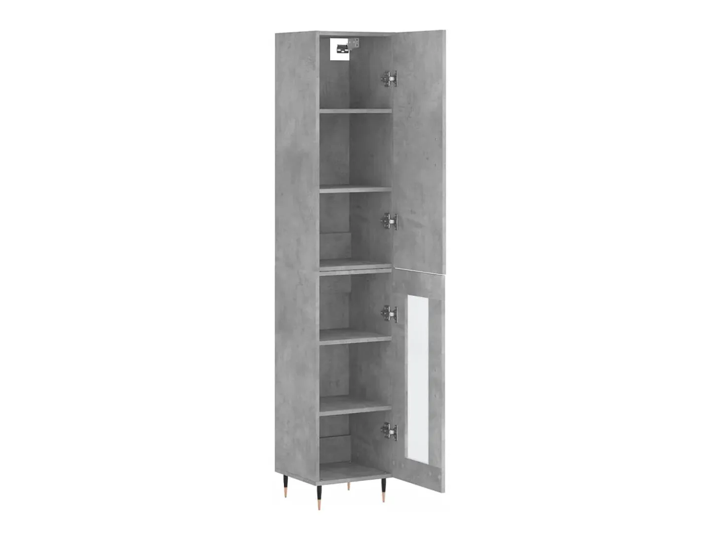 Aparador cómoda cómoda armario mueble organizador cocina salón salón alto 34,5 x 34 x 180 cm madera contrachapada gris 02_0034366