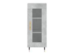 Aparador cómoda cómoda armario mueble organizador cocina salón salón alto 34,5 x 34 x 180 cm madera contrachapada gris 02_0034366