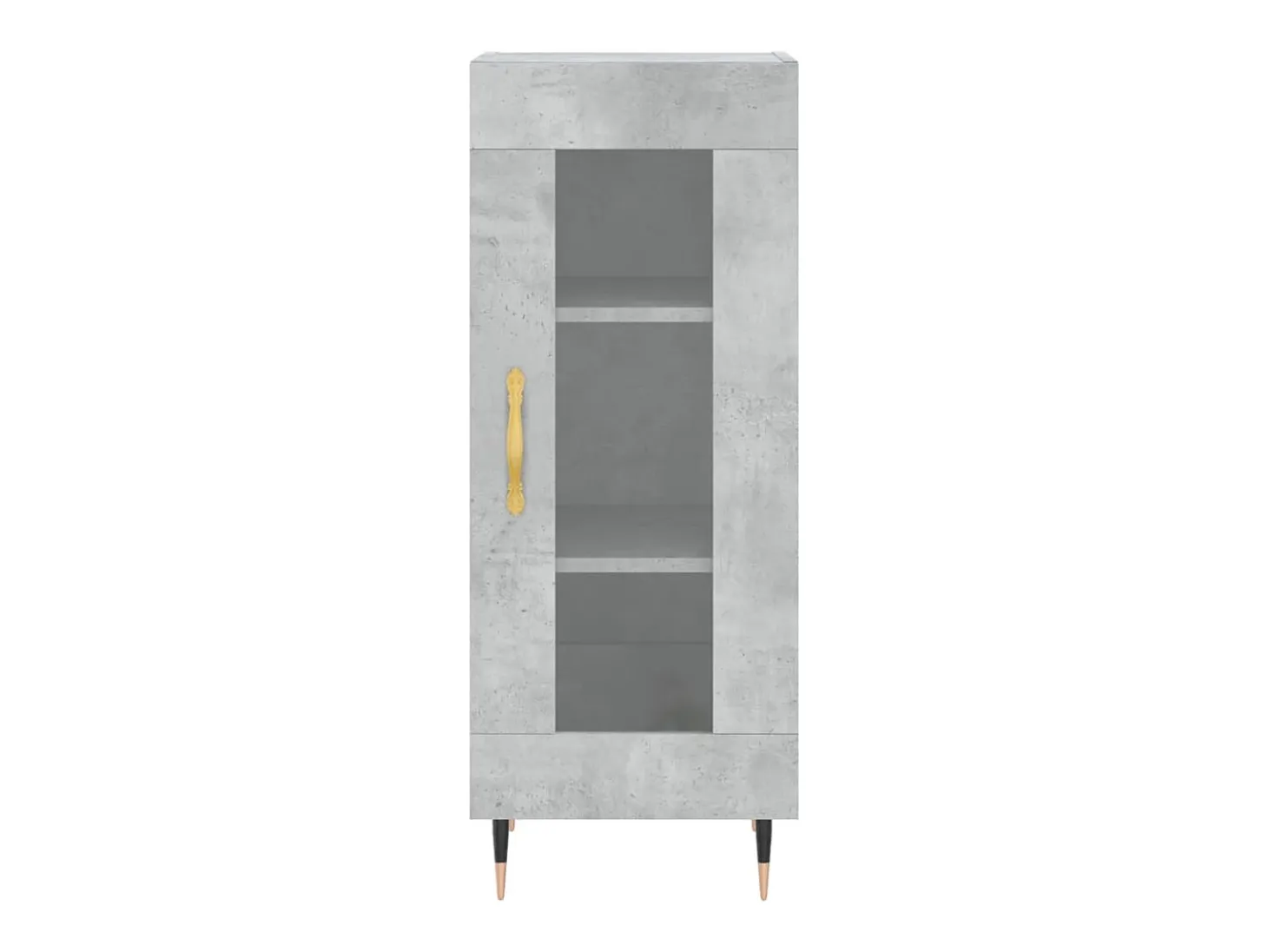 Aparador cómoda cómoda armario mueble organizador cocina salón salón alto 34,5 x 34 x 180 cm madera contrachapada gris 02_0034366