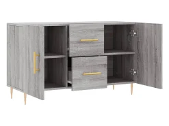 Aparador cómoda cómoda armario unidad de almacenamiento organizador cocina salón salonsonoma 100 x 36 x 60 cm madera contrachapada gris 02_0036255