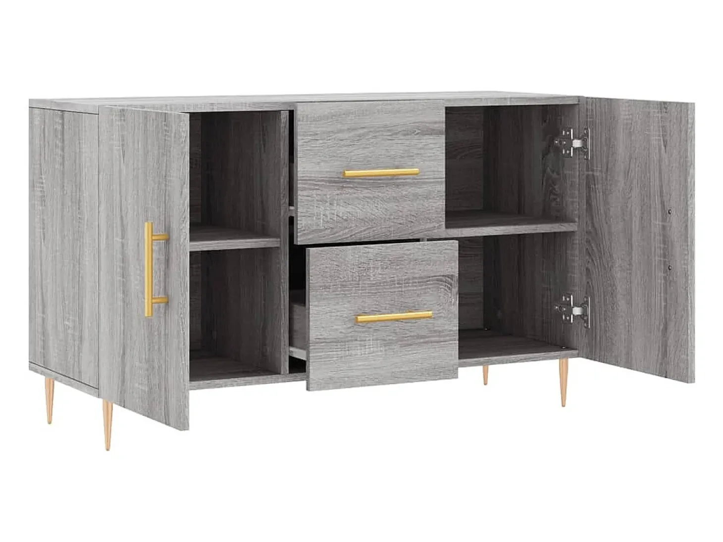 Aparador cómoda cómoda armario unidad de almacenamiento organizador cocina salón salonsonoma 100 x 36 x 60 cm madera contrachapada gris 02_0036255