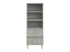 Aparador cómoda cómoda armario mueble organizador cocina salón salón alto 40 x 36 x 110 cm madera contrachapada gris 02_0034433