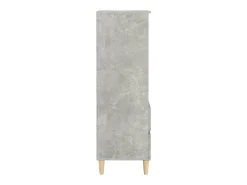Aparador cómoda cómoda armario mueble organizador cocina salón salón alto 40 x 36 x 110 cm madera contrachapada gris 02_0034433