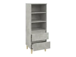 Aparador cómoda cómoda armario mueble organizador cocina salón salón alto 40 x 36 x 110 cm madera contrachapada gris 02_0034433