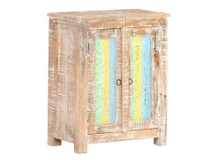Aparador cómoda cómoda armario mueble organizador cocina salón salón 61 x 35 x 76 cm madera de acacia en bruto multicolor 02_0029631