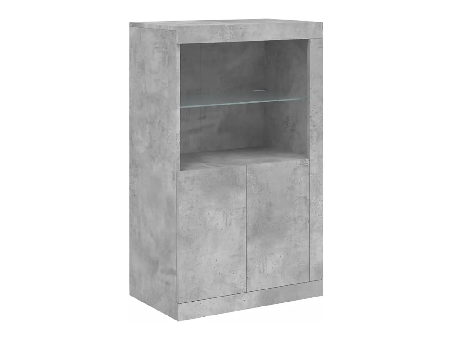 Aparador cómoda cómoda armario mueble organizador cocina salón salón con luces LED 162 x 37 x 100 cm gris 02_0029978