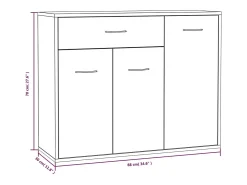 Aparador cómoda cómoda armario unidad de almacenamiento organizador cocina salón salonsonoma 88 x 30 x 70 cm madera contrachapada gris 02_0036543