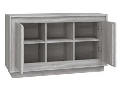 Aparador cómoda cómoda armario mueble organizador cocina salón salón Sonoma 102 x 35 x 60 cm madera contrachapada gris 02_0036270