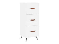 Aparador cómoda cómoda armario mueble organizador cocina salón salón alto 34,5 x 34 x 180 cm madera contrachapada blanco 02_0032392