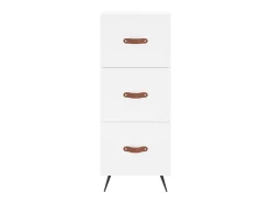 Aparador cómoda cómoda armario mueble organizador cocina salón salón alto 34,5 x 34 x 180 cm madera contrachapada blanco 02_0032392