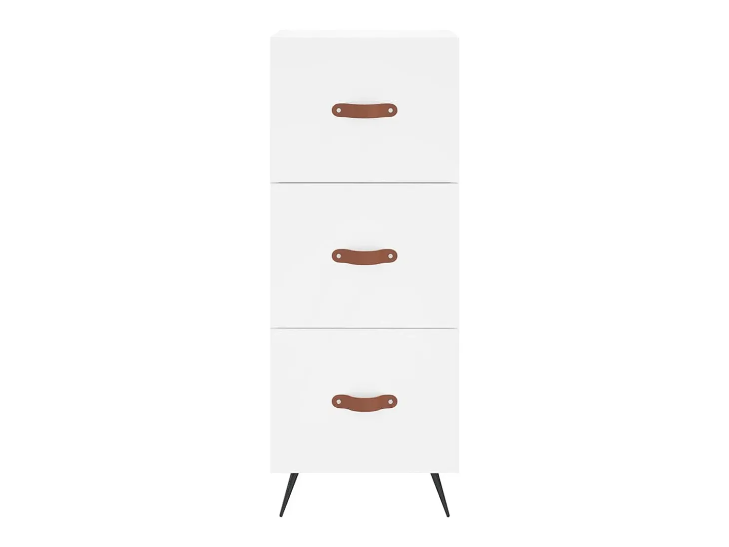 Aparador cómoda cómoda armario mueble organizador cocina salón salón alto 34,5 x 34 x 180 cm madera contrachapada blanco 02_0032392