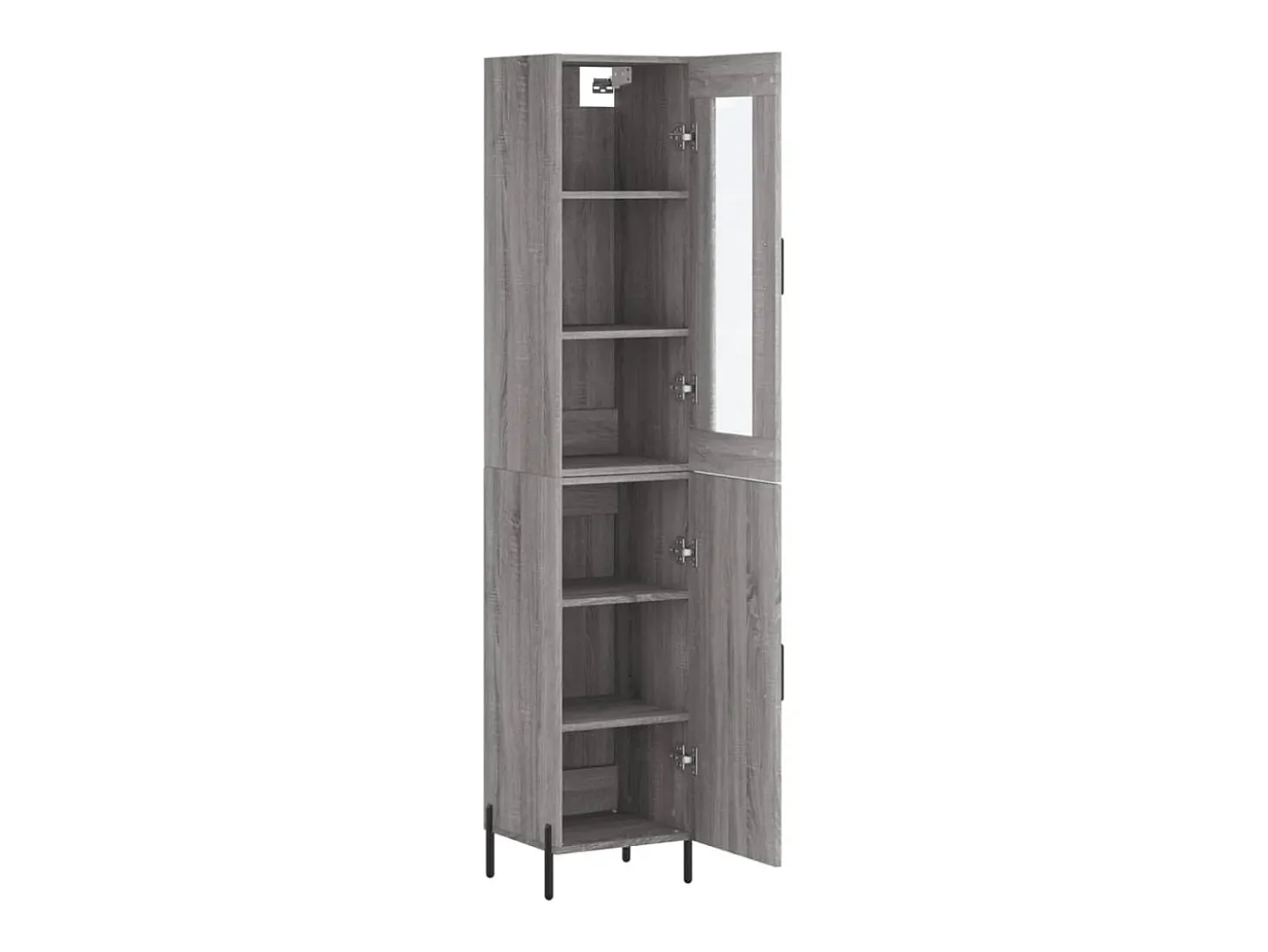 Aparador cómoda cómoda armario mueble organizador cocina salón salón alto Sonoma 34,5 x 34 x 180 cm madera contrachapada gris 02_0035259