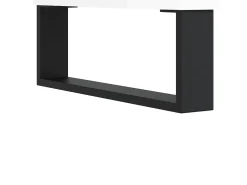 Aparador cómoda cómoda armario mueble organizador cocina salón brillante 69,5 x 34 x 90 cm madera contrachapada blanco 02_0030750