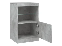 Aparador cómoda cómoda armario mueble organizador cocina salón salón con luces LED 41 x 37 x 67 cm gris 02_0029999