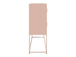 Aparador cómoda cómoda armario mueble organizador cocina salón salón 100,5 x 39 x 107 cm acero rosa 02_0036192