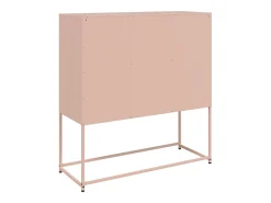Aparador cómoda cómoda armario mueble organizador cocina salón salón 100,5 x 39 x 107 cm acero rosa 02_0036192