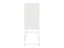Aparador cómoda cómoda armario mueble organizador cocina salón salón alto 100,5 x 39 x 107 cm acero blanco 02_0032251