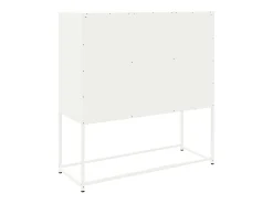 Aparador cómoda cómoda armario mueble organizador cocina salón salón alto 100,5 x 39 x 107 cm acero blanco 02_0032251