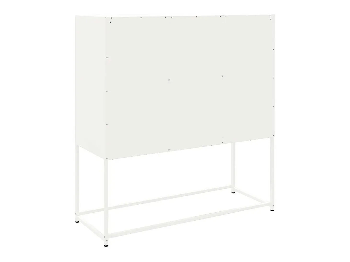 Aparador cómoda cómoda armario mueble organizador cocina salón salón alto 100,5 x 39 x 107 cm acero blanco 02_0032251