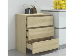 Aparador cómoda cómoda armario mueble organizador cocina salón salón Sonoma 70 x 41 x 75 cm madera contrachapada marrón 02_0031704