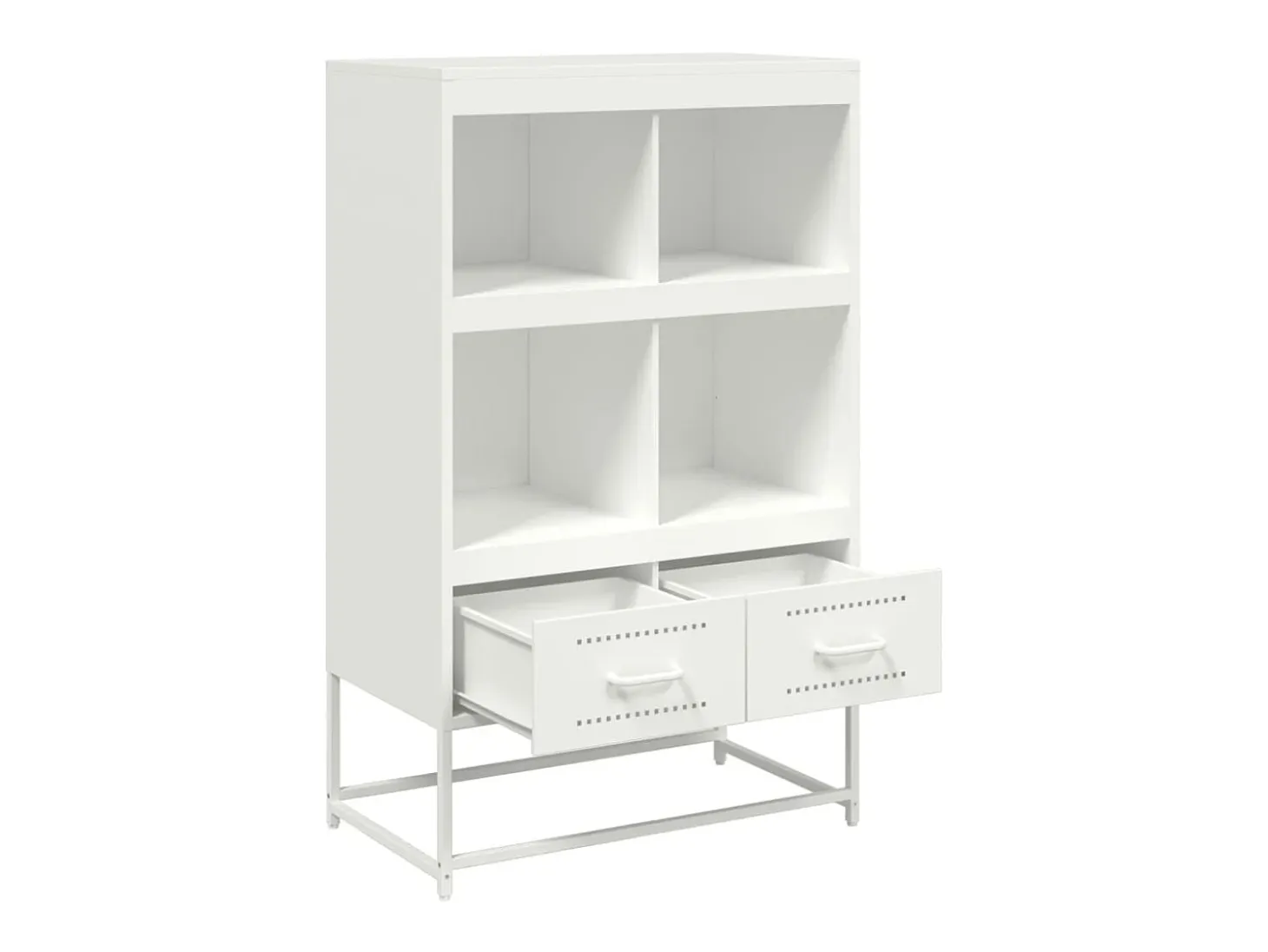 Aparador cómoda cómoda armario mueble organizador cocina salón salón alto 68 x 39 x 111,5 cm acero blanco 02_0032487