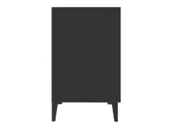 Aparador cómoda cómoda armario mueble organizador cocina salón salón 100 x 36 x 60 cm madera contrachapada negra 02_0035799