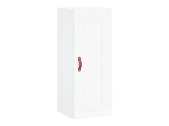 Aparador cómoda cómoda armario mueble organizador cocina salón salón alto 34,5 x 34 x 180 cm madera contrachapada blanco 02_0032391
