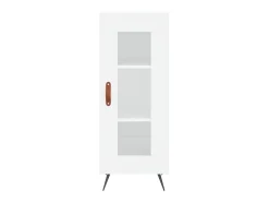 Aparador cómoda cómoda armario mueble organizador cocina salón salón alto 34,5 x 34 x 180 cm madera contrachapada blanco 02_0032391