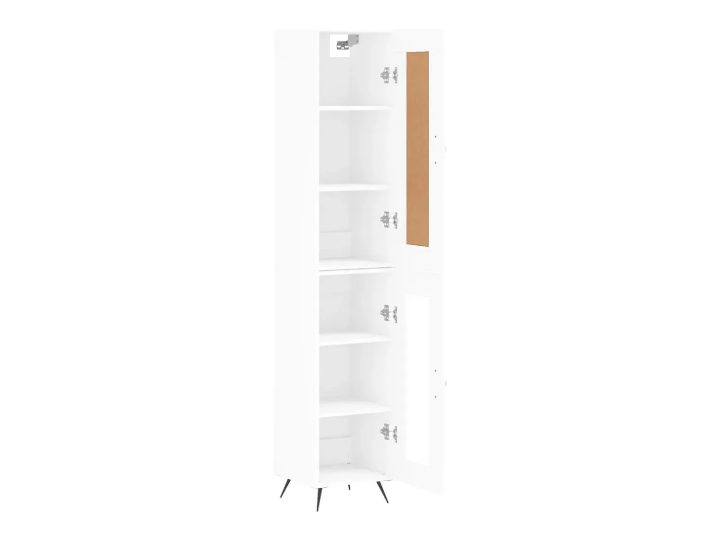 Aparador cómoda cómoda armario mueble organizador cocina salón salón alto 34,5 x 34 x 180 cm madera contrachapada blanco 02_0032391