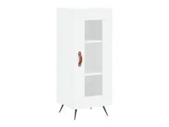 Aparador cómoda cómoda armario mueble organizador cocina salón salón alto 34,5 x 34 x 180 cm madera contrachapada blanco 02_0032391