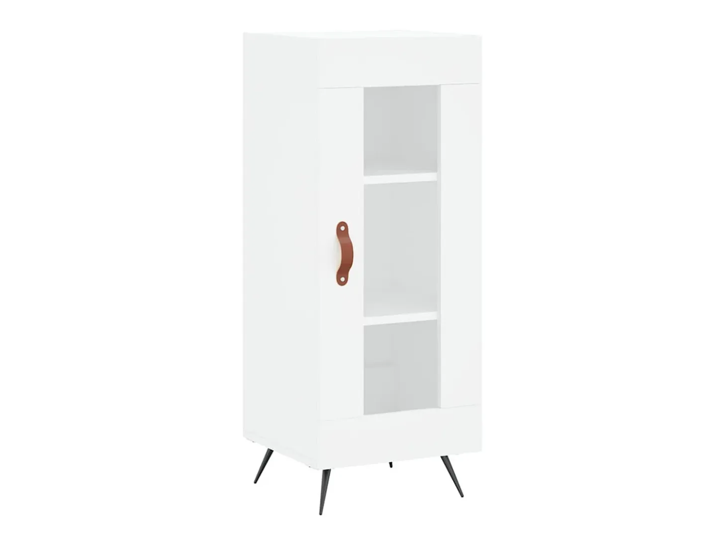 Aparador cómoda cómoda armario mueble organizador cocina salón salón alto 34,5 x 34 x 180 cm madera contrachapada blanco 02_0032391