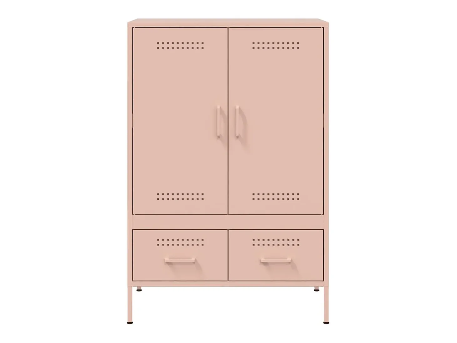 Aparador cómoda cómoda armario mueble organizador cocina salón salón alto 68 x 39 x 101,5 cm acero rosa 02_0035163