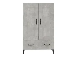 Aparador cómoda cómoda armario mueble organizador cocina salón salón alto 70 x 31 x 115 cm madera contrachapada gris 02_0034709