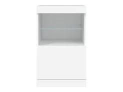 Aparador cómoda cómoda armario mueble organizador cocina salón salón con luces LED 41 x 37 x 67 cm blanco 02_0029851