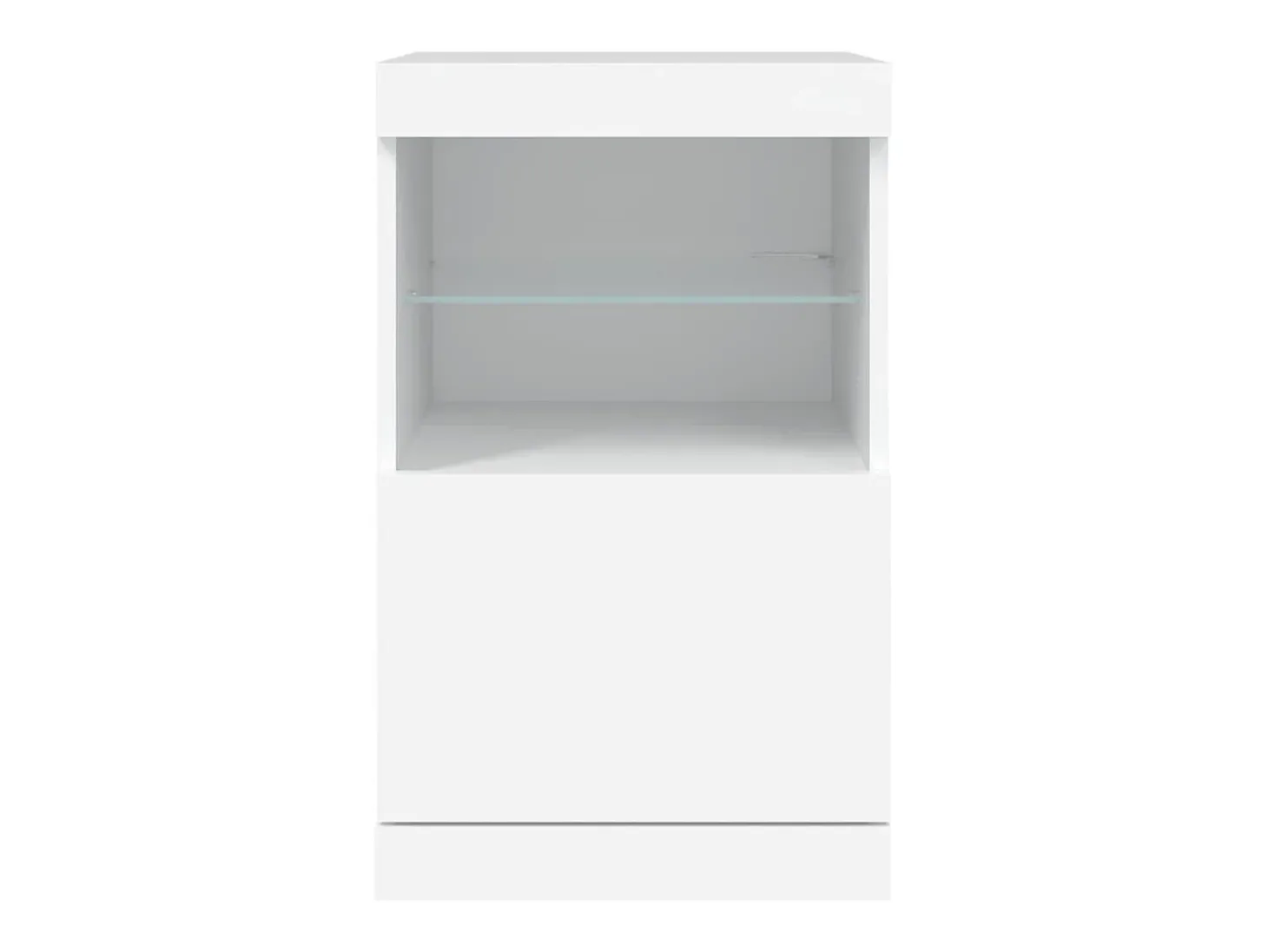 Aparador cómoda cómoda armario mueble organizador cocina salón salón con luces LED 41 x 37 x 67 cm blanco 02_0029851