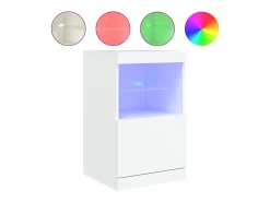 Aparador cómoda cómoda armario mueble organizador cocina salón salón con luces LED 41 x 37 x 67 cm blanco 02_0029851