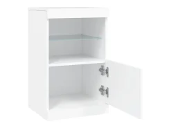 Aparador cómoda cómoda armario mueble organizador cocina salón salón con luces LED 41 x 37 x 67 cm blanco 02_0029851