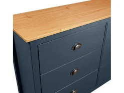 Aparador cómoda cómoda armario mueble organizador cocina salón salón Hill 125 x 40 x 80 cm madera maciza de pino gris 02_0035673