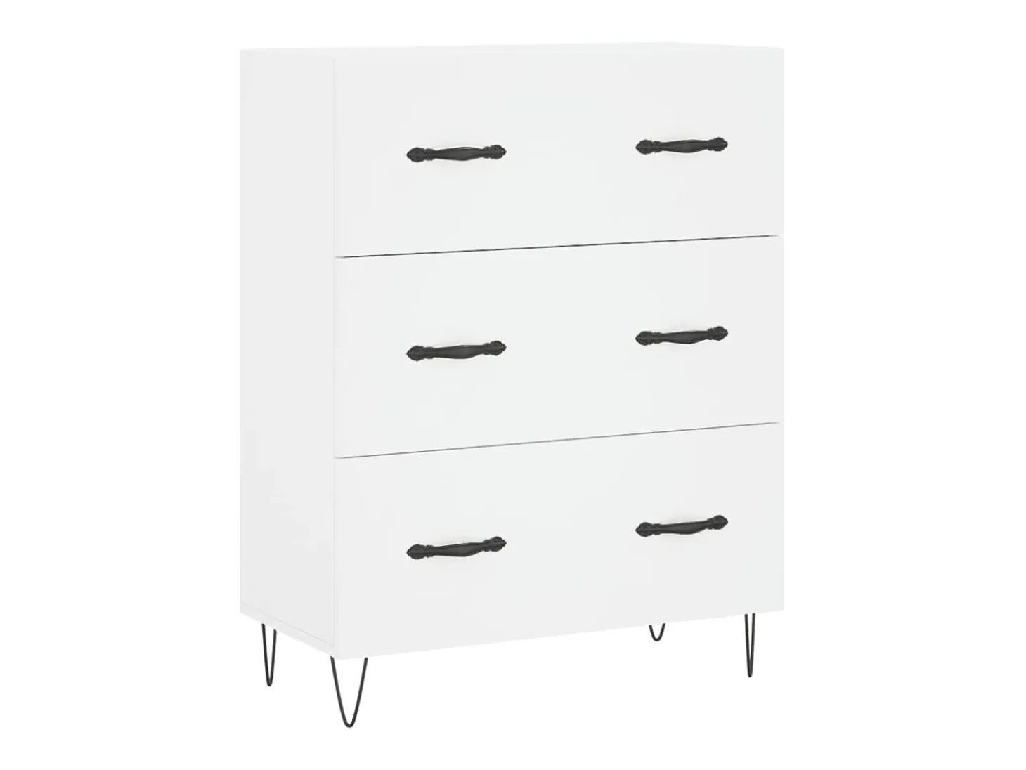 Aparador cómoda cómoda armario mueble organizador cocina salón salón alto 69,5 x 34 x 180 cm madera contrachapada blanco 02_0032732