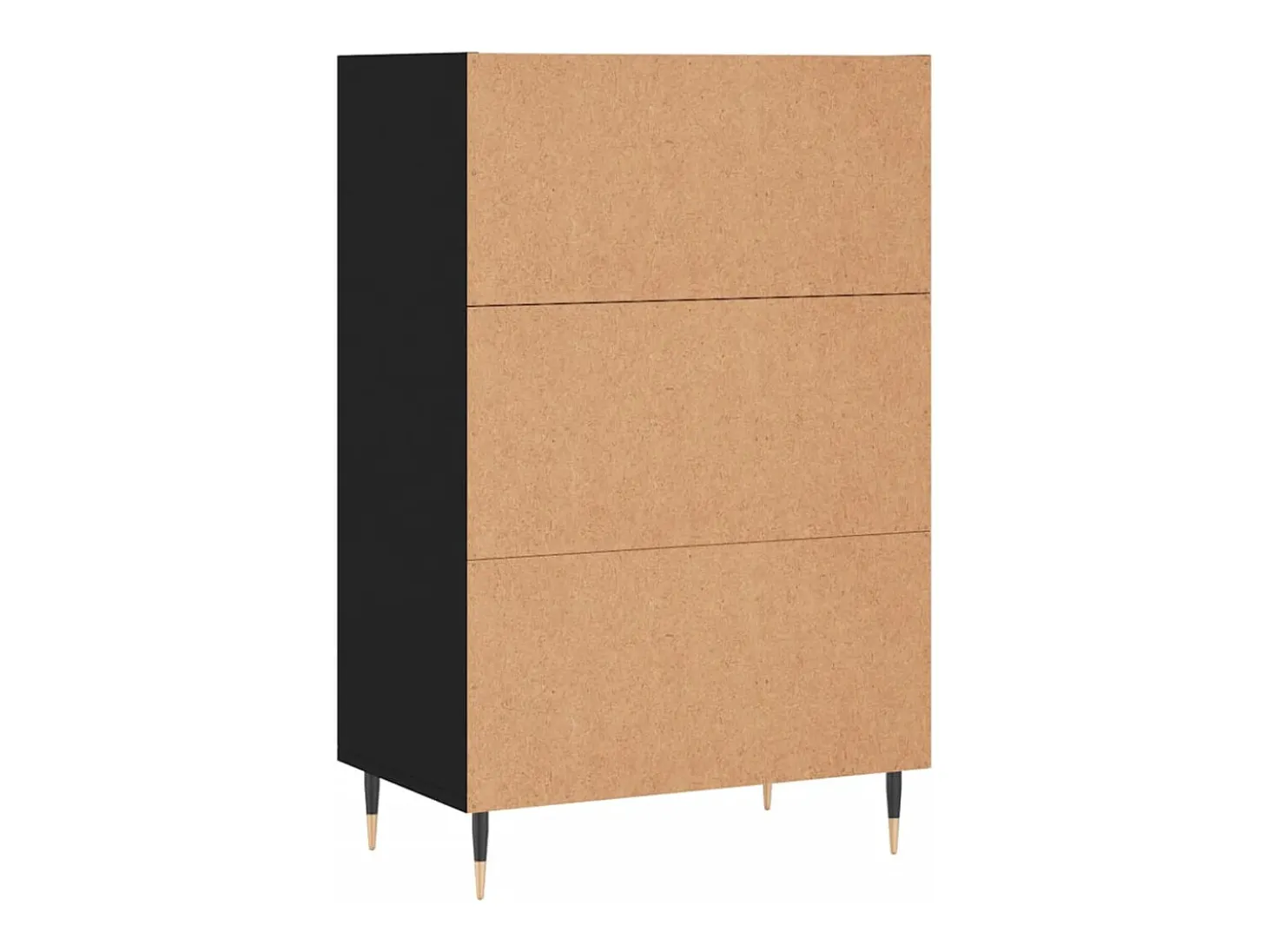 Aparador cómoda cómoda armario mueble organizador cocina salón salón alto 57 x 35 x 90 cm madera contrachapada negro 02_0034939